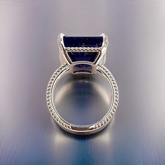 Natural Solitaire Sapphire Ring 6.5 14k W Gold 7 TCW Certified $3,150 310545 - Picture 5 of 15
